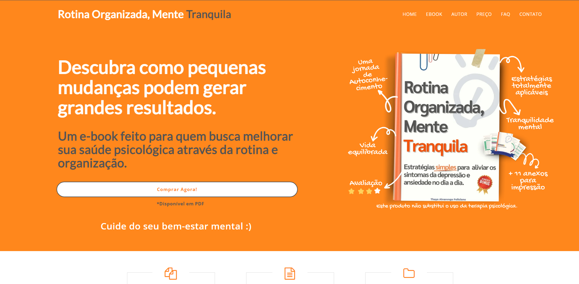 Rotina Organizada, Mente Tranquila